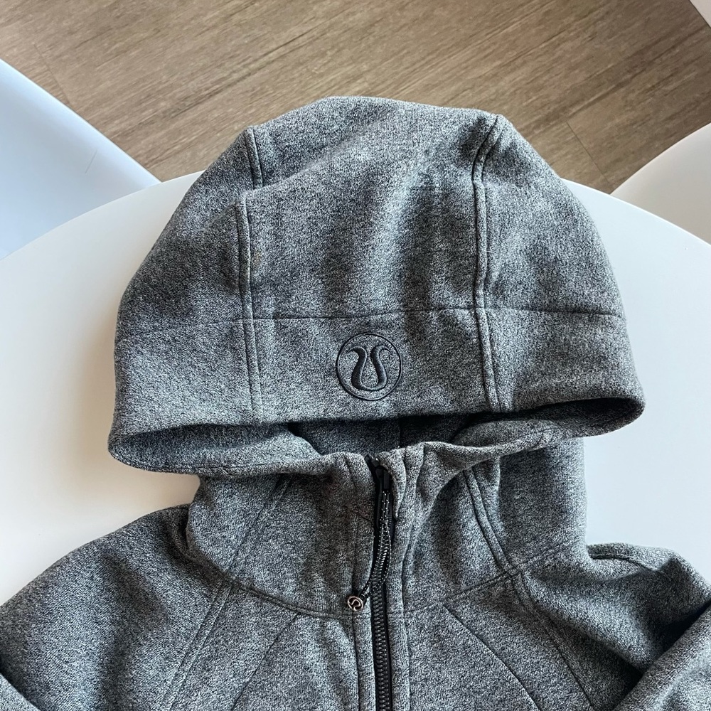 Lululemon Gray Hoodie with emblem on the hood